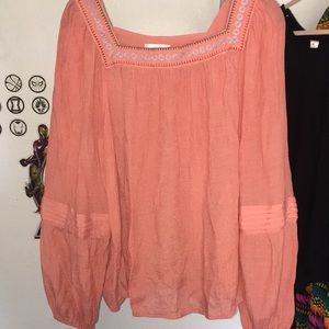 Coral Colored Top